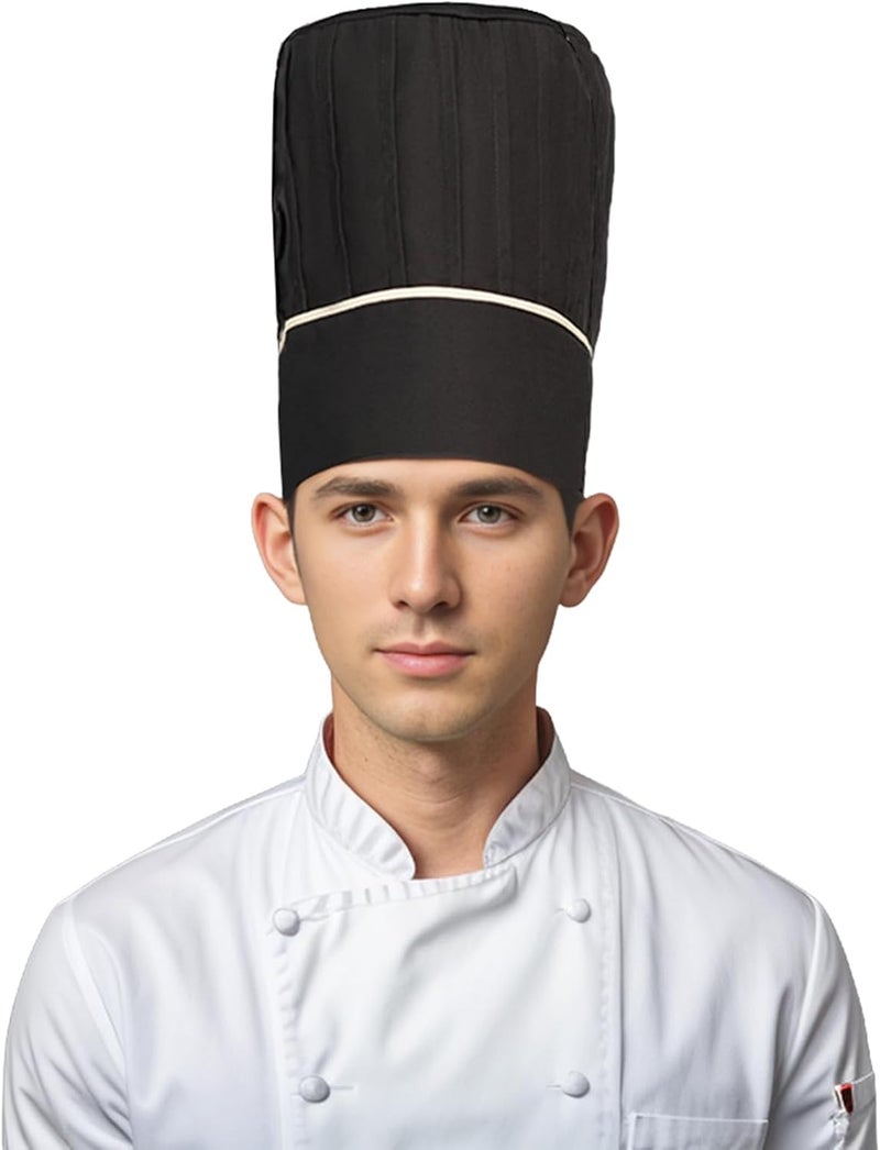 Hyzrz Tall Chef Hat Adult Adjustable Elastic Baker BBQ Grill Kitchen Cooking Chef Cap for Mother Father Day Birthday Gift - Image 2